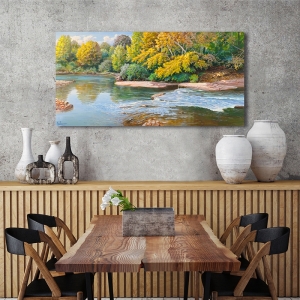 Wall art print and canvas, Creek in the woods by Adriano Galasso