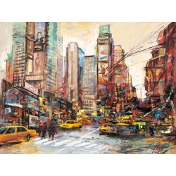 Wall art print and canvas, Morning in Manhattan by Luigi Florio