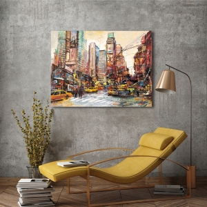 Tableau sur toile, affiche, Matin à Manhattan de Luigi Florio