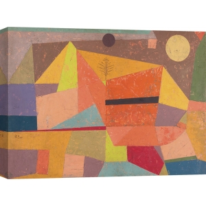Quadro, stampa su tela. Paul Klee, Joyful Mountain Landscape