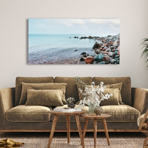 Tableau mer, affiche, Cailloux sur la plage de  Pangea Images