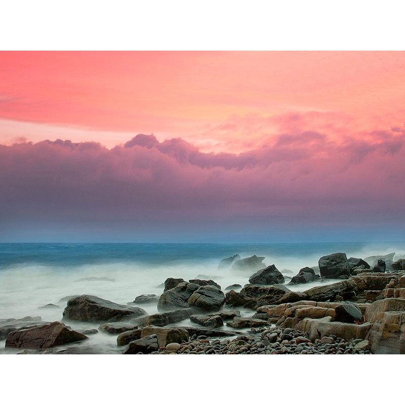 Wall art print and canvas, Pastel Morning on seaside