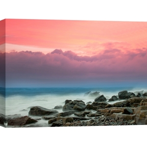 Wall art print and canvas, Pastel Morning on seaside
