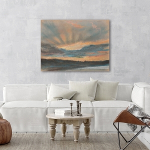 Tableau sur toile, affiche, Coucher du soleil de Eugene Delacroix