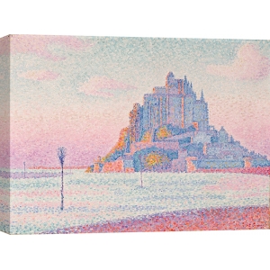 Kunstdruck, Mont Saint-Michel, untergehende Sonne, Paul Signac