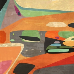 Cuadro abstracto en lienzo, New Directions I (detalle) de Alex Ingalls