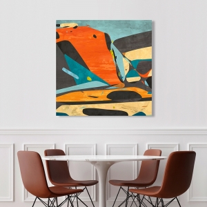 Colorful abstract art print and canvas, Akira I by Alex Ingalls