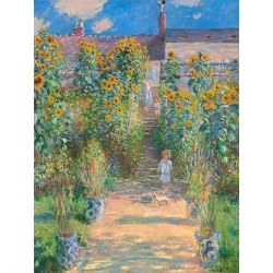 Kunstdruck, Der Garten des Künstlers in Vétheuil, von Claude Monet