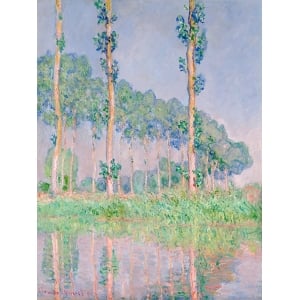 Cuadro en lienzo y lámina, Álamos, efecto rosa de Claude Monet