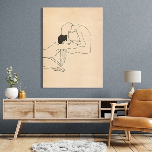 Cuadro en lienzo y lámina, Amantes de Egon Schiele