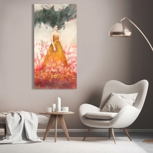 Figurative print and canvas, Lady of the Clouds by Erica Pagnoni