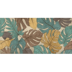 Cuadro en lienzo hojas modernas, Jungle Panel II de Eve C. Grant