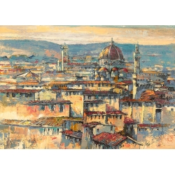Cuadro en lienzo y lámina, El sol sobre Florencia de Luigi Florio