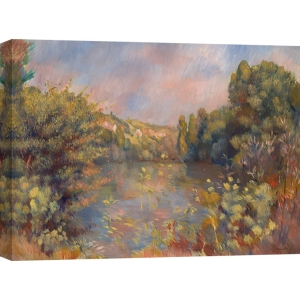 Wall art print and canvas. Renoir, Lakeside Landscape