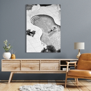 Art print and canvas, Pool #3 (B&W) by  Haute Photo Collection