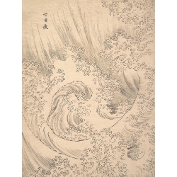 Japanischer Kunstdruck, Hokusai, Welle