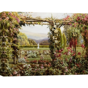 Wall art print and canvas. Robert Atkinson, The Rose Garden