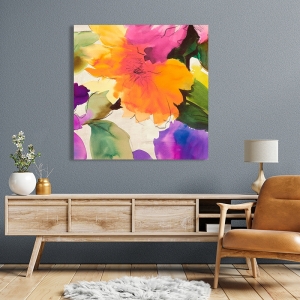 Cuadro en lienzo y lámina, Flores coloridas II de Kelly Parr
