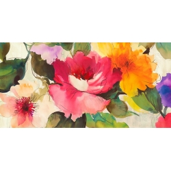 Quadro floreale moderno, stampa su tela. Kelly Parr, Parata di fiori