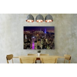 Wall art print and canvas. Berenholtz, Midtown and Lower Manhattan at night