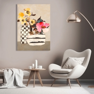 Tableau sur toile, affiche Fleurs funky I de Leonardo Bacci