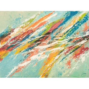 Abstract art print and canvas, A wave of colours by  Lucas