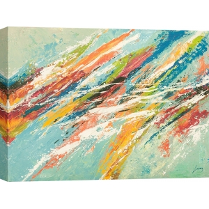 Cuadro abstracto moderno en lienzo, Una ola de colores de Lucas