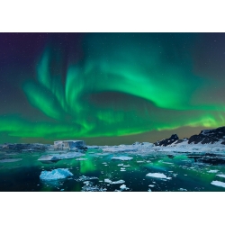 Quadro aurora boreale, Islanda. Stampa su tela e poster