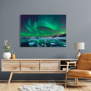 Cuadro en lienzo y lámina, Aurora Boreal, Islandia
