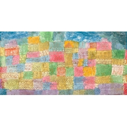 Quadro, stampa su tela, Paul Klee, Paesaggio colorato