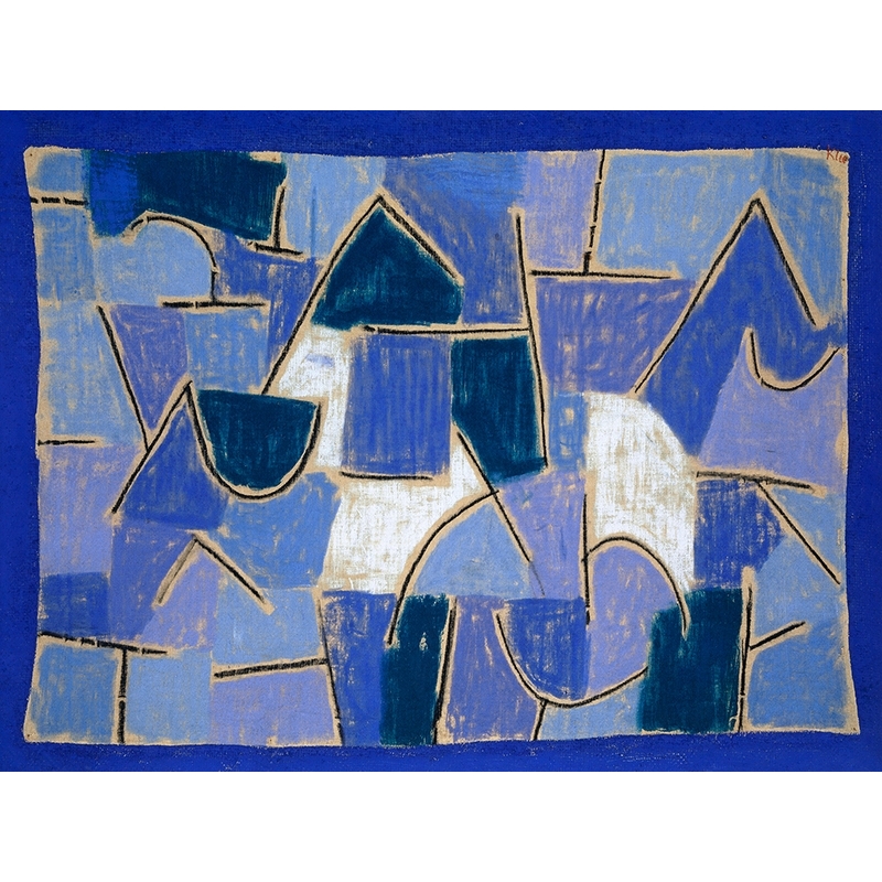 Quadro, stampa su tela, Paul Klee, La notte blu, 1937