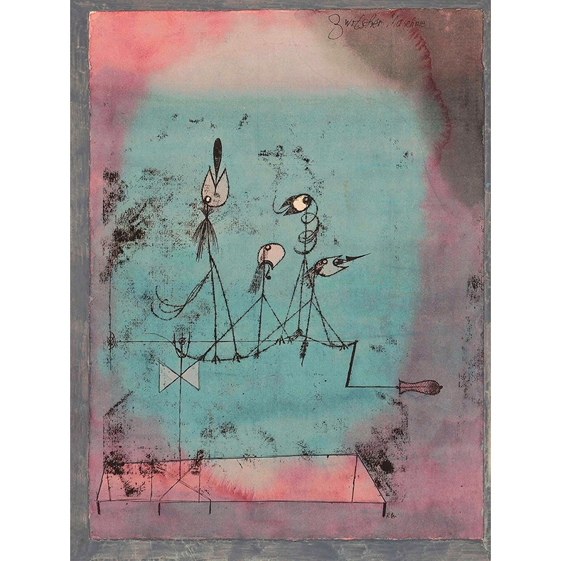 Art print and canvas, Twittering Machine by Paul Klee