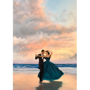 Tableau style Vettriano, Dansant sur la plage (détail) de Benson