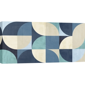 Blue abstract and geometric print, Morning Phase by Sandro Nava