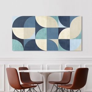Cuadro abstracto geométrico azul, Morning Phase de Sandro Nava