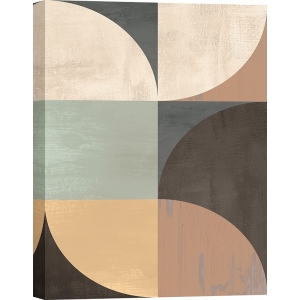 Elegant geometric print and canvas, De Luxe II by Sandro Nava