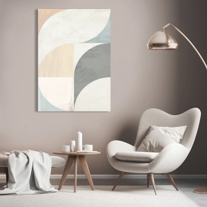 Neutral geometric and canvas, Washed Luxury I by Sandro Nava
