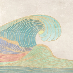 Nordic art print and canvas, The Wave by Sayaka Miko