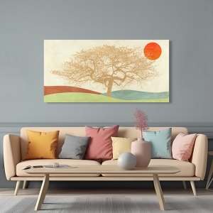 Art print and canvas, Golden Tree by Sayaka Miko