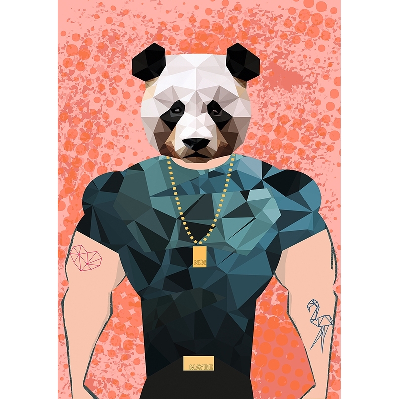 Cuadro moderno de animales, panda, Gentle Bouncer, Matt Spencer