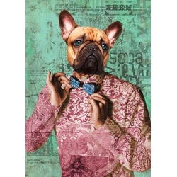 Moderner Kunstdruck mit Hund, Dandy Boy von VizLab