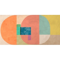 Minimalist art print, Smiling Planets by Sonne Taylor