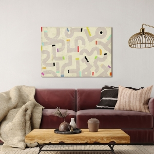 Modern abstract print and canvas, Funky Signs by Kaj Rama