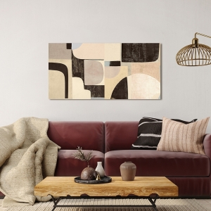 Tableau abstrait moderne, toile, affiche, Pale Winter de Steve Roja