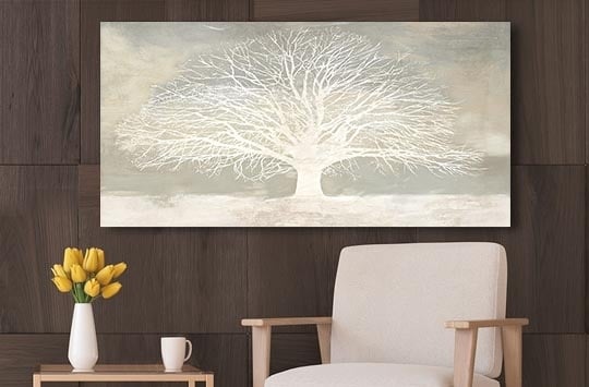 Tableau arbre | Impression sur toile | Tableaux d'arbre rouge ou blanc